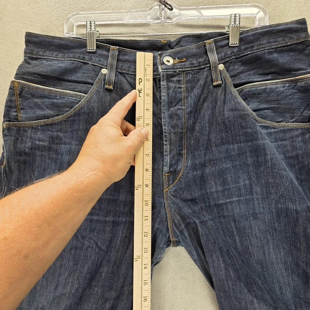 Vintage Levis Engineered Jeans Mens 36x32 Blue Buckle Back Twisted Dark Wash